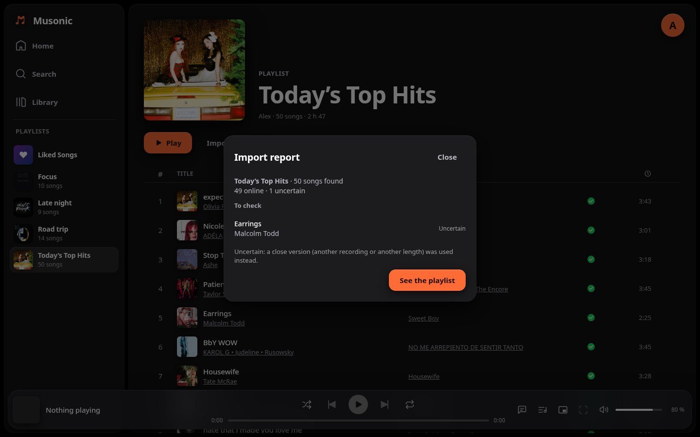 Import report